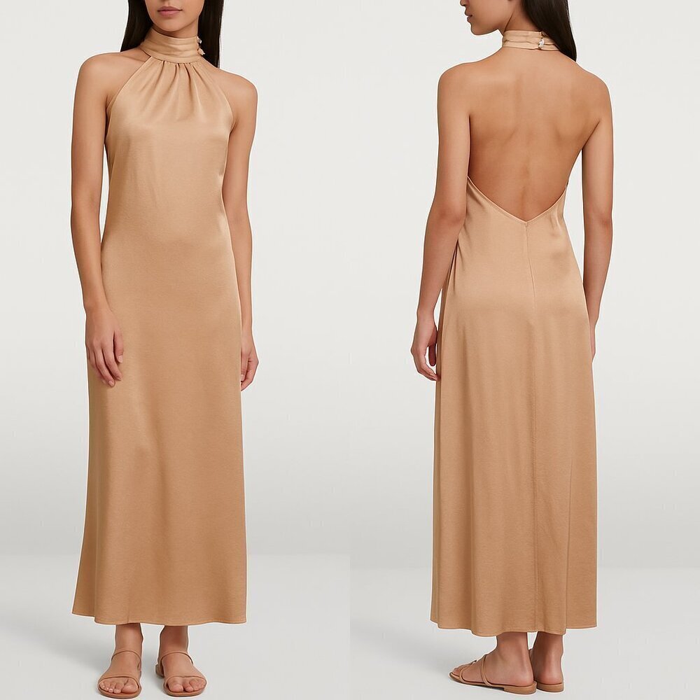 Significant Other Darcy Backless Halter Maxi Dress Size 8 NWT $256